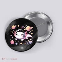 Astrolotl Space Axolotl - Kawaii Japanese Anime Axolotl Button thumb 0