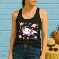 Astrolotl Space Axolotl - Kawaii Japanese Anime Axolotl Women's Tank Top thumb 2