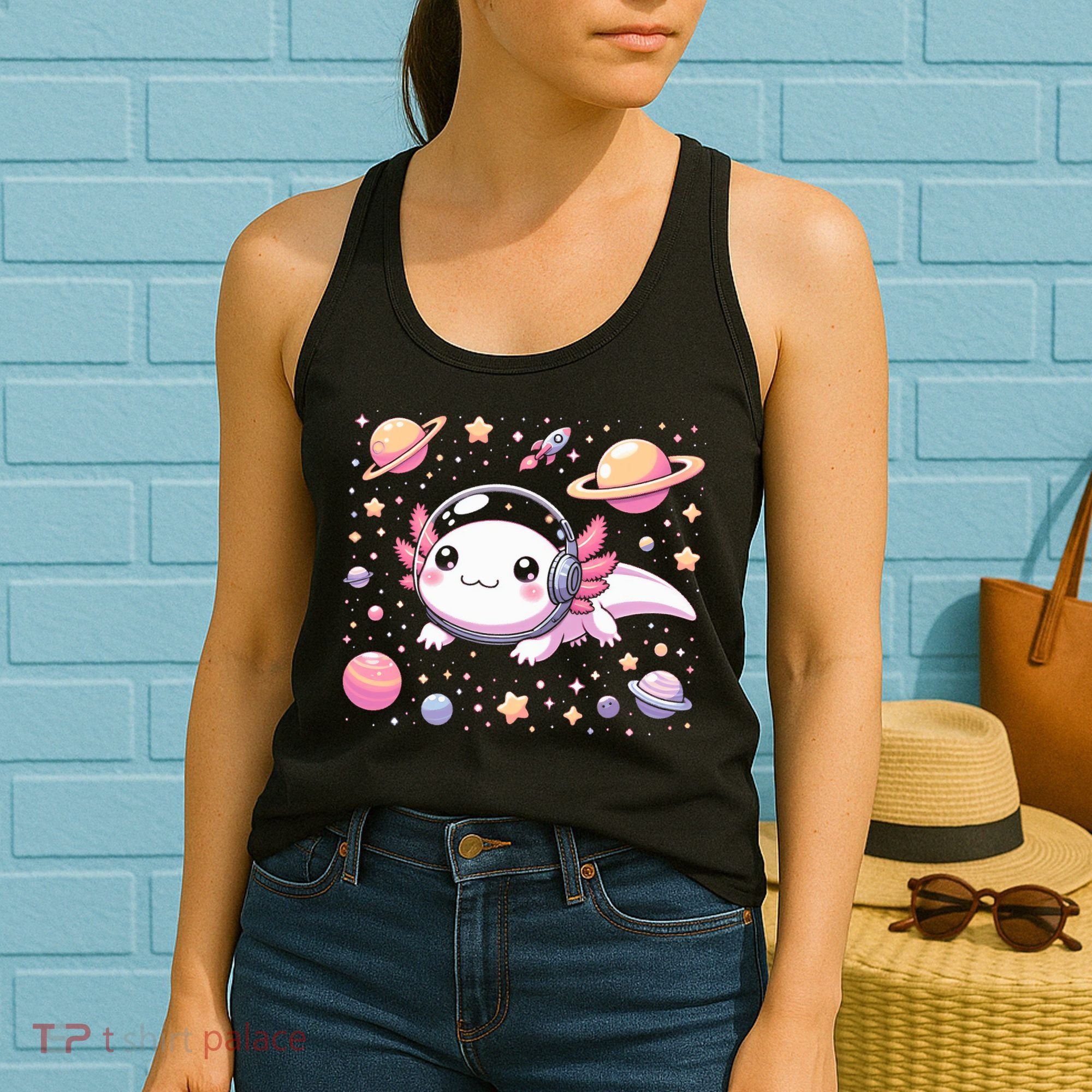 Astrolotl Space Axolotl - Kawaii Japanese Anime Axolotl Women's Tank Top