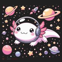 Astrolotl Space Axolotl - Kawaii Japanese Anime Axolotl Hat thumb 2