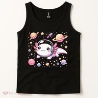 Astrolotl Space Axolotl - Kawaii Japanese Anime Axolotl Tank Top thumb 2