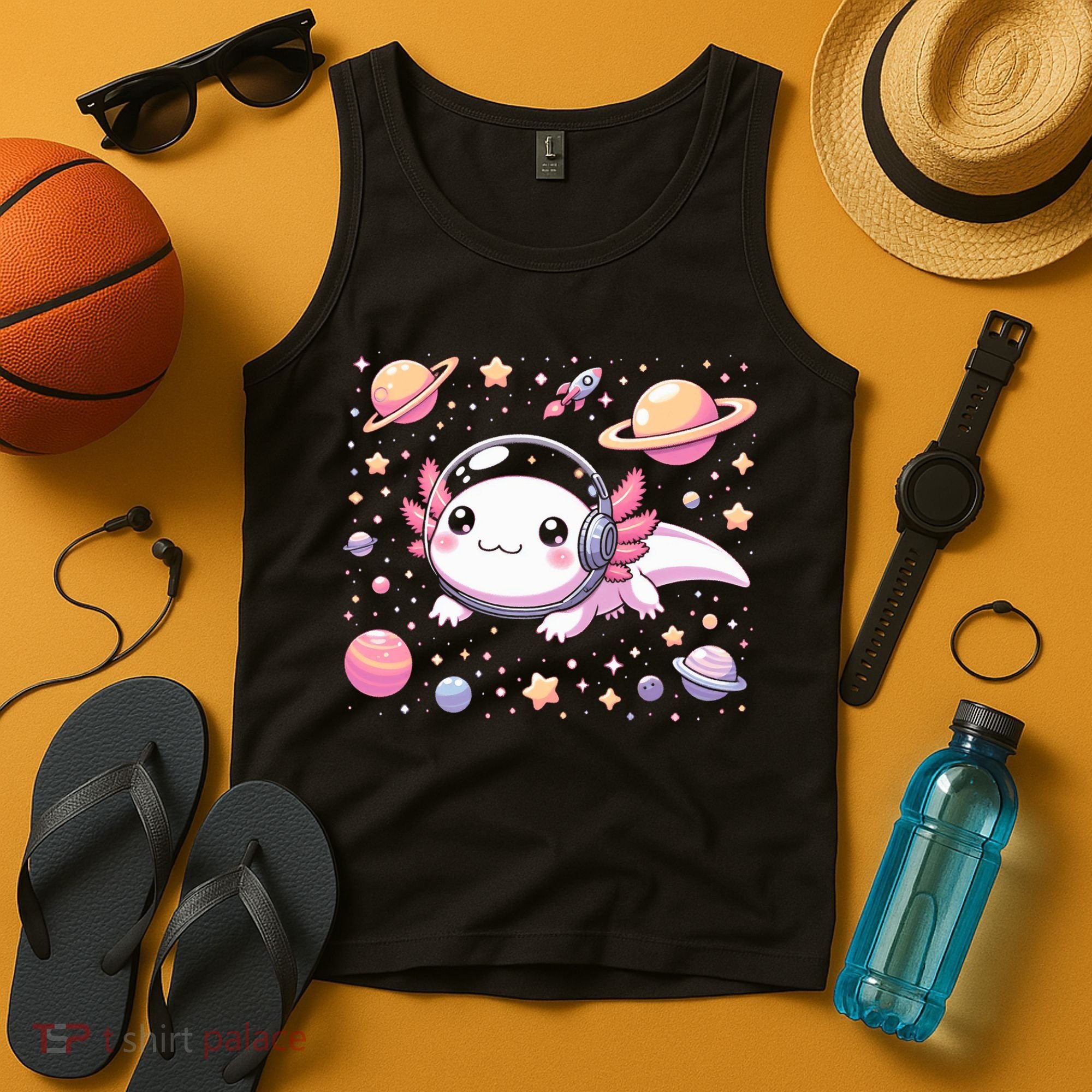 Astrolotl Space Axolotl - Kawaii Japanese Anime Axolotl Tank Top