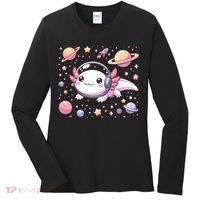 Astrolotl Space Axolotl - Kawaii Japanese Anime Axolotl Women's Long Sleeve Shirt thumb 0