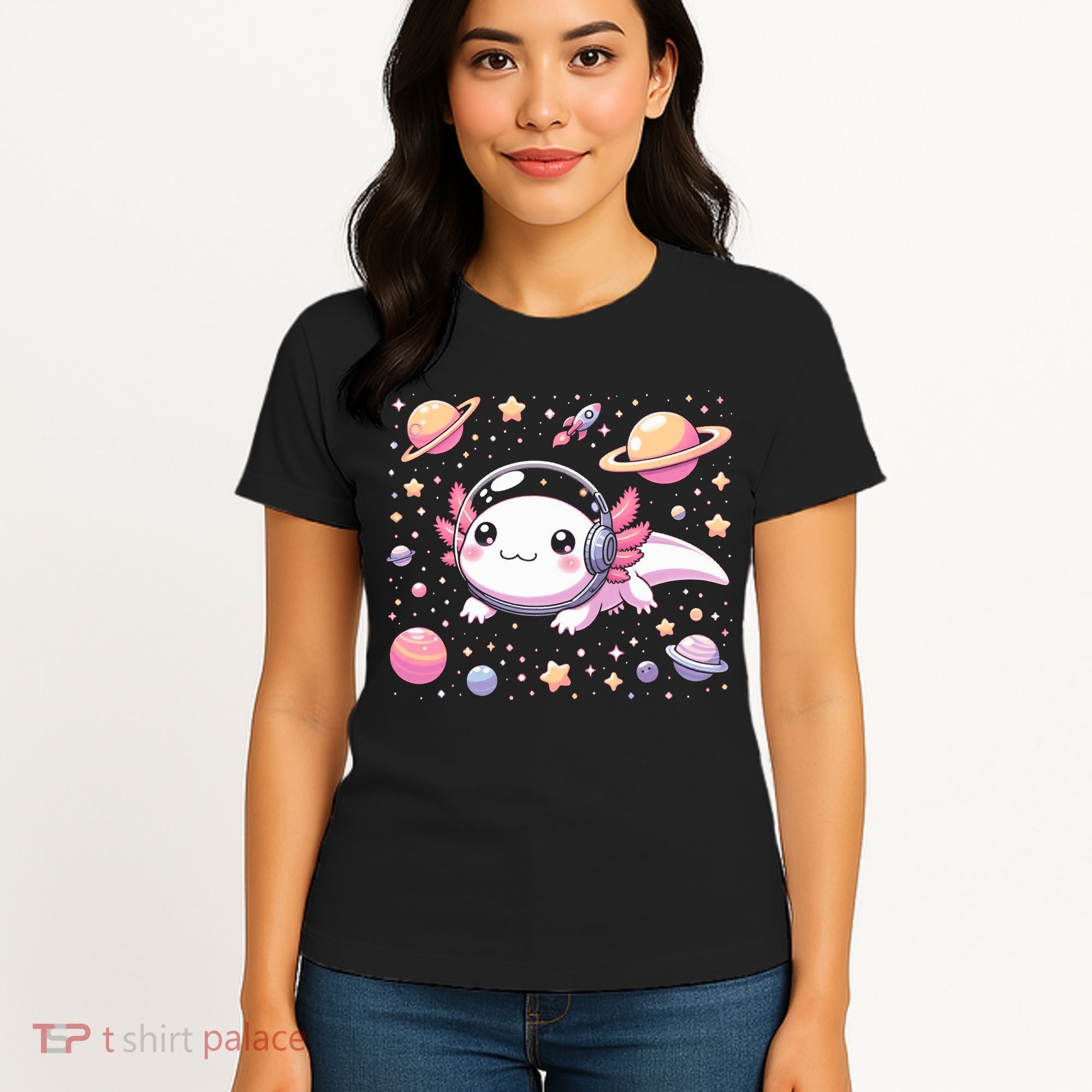 Astrolotl Space Axolotl - Kawaii Japanese Anime Axolotl Women's T-Shirt