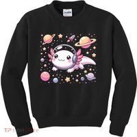 Astrolotl Space Axolotl - Kawaii Japanese Anime Axolotl Kids Sweatshirt thumb 0