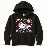 Astrolotl Space Axolotl - Kawaii Japanese Anime Axolotl Kids Hoodie thumb 0
