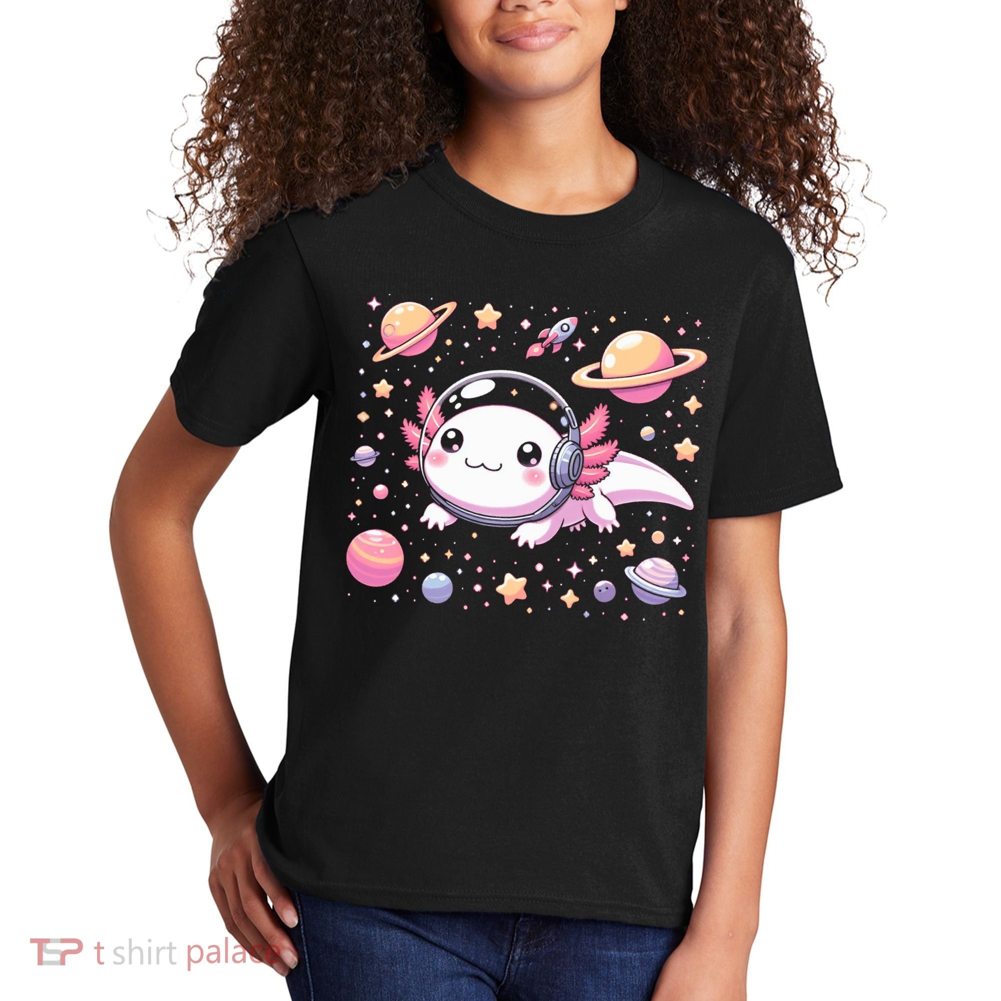Astrolotl Space Axolotl - Kawaii Japanese Anime Axolotl Kids T-Shirt