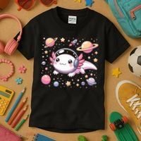Astrolotl Space Axolotl - Kawaii Japanese Anime Axolotl Kids T-Shirt thumb 3