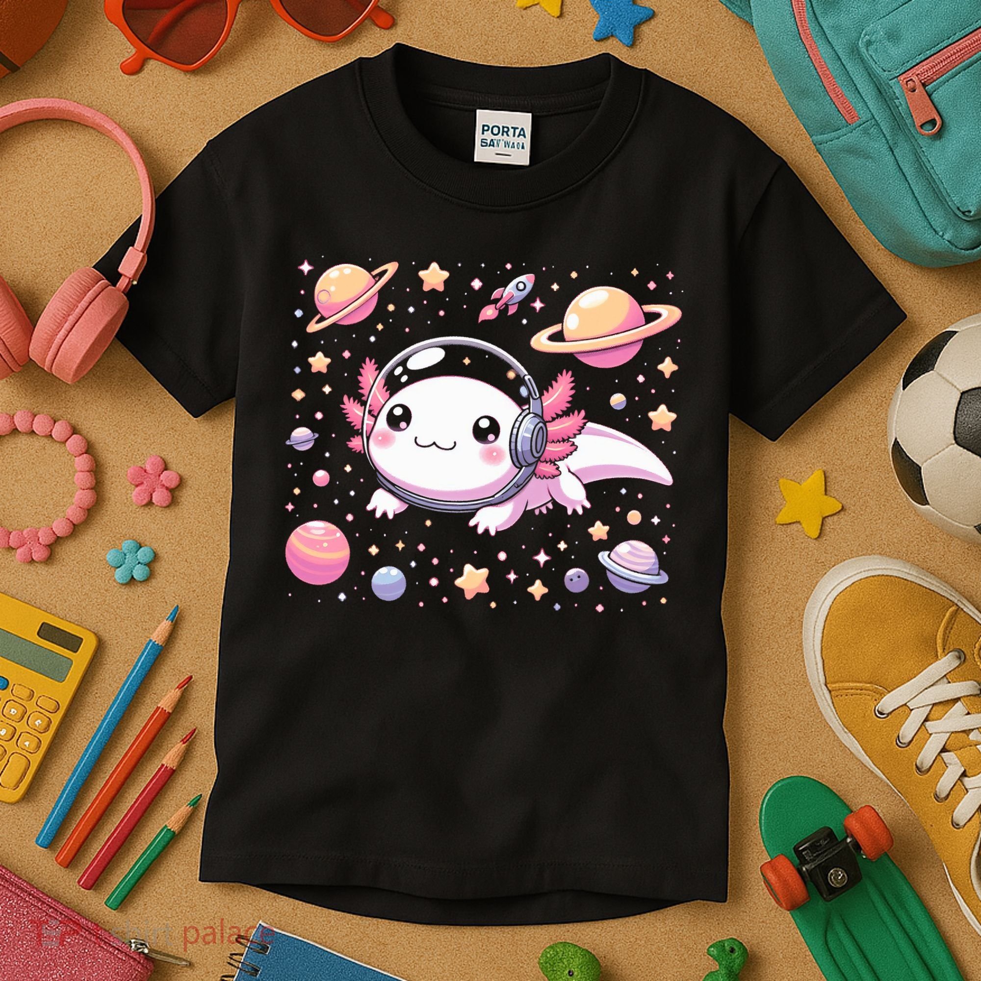 Astrolotl Space Axolotl - Kawaii Japanese Anime Axolotl Kids T-Shirt