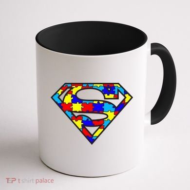 Autism Superhero Coffee Mug back