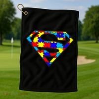 Autism Superhero Golf Towel thumb 1