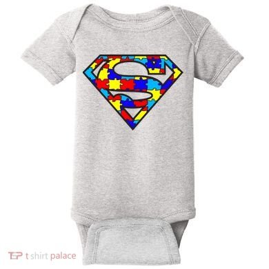 Autism Superhero Baby Bodysuit
