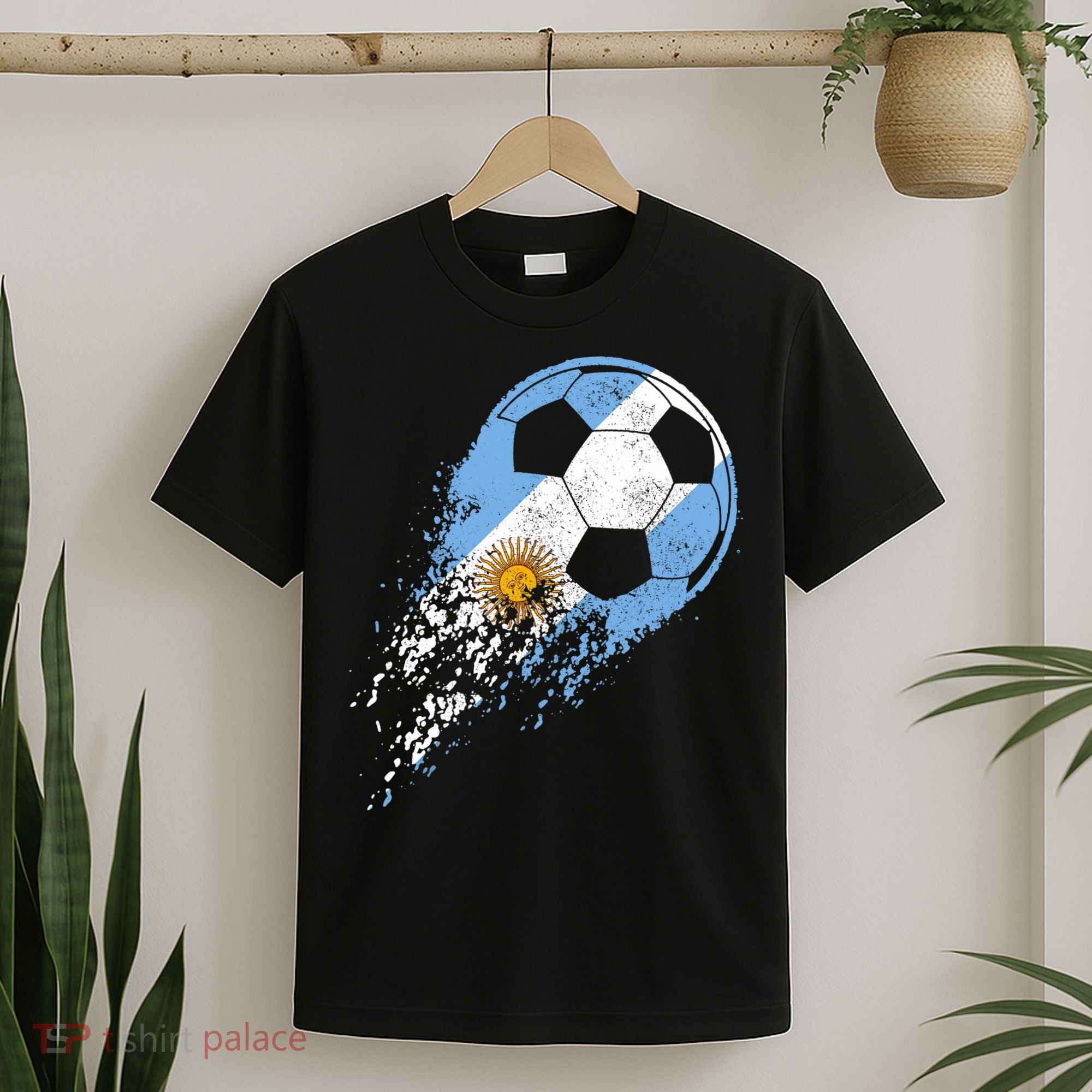 Argentina Soccer Argentinian Flag Pride Soccer Player T-Shirt
