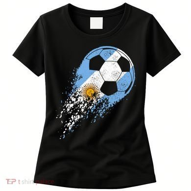 Argentina Soccer Argentinian Flag Pride Soccer Player Women's T-Shirt