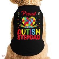 Autism Stepdad Autism Awareness Month Autism Apparel Autism Doggie Tank thumb 0