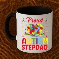 Autism Stepdad Autism Awareness Month Autism Apparel Autism Coffee Mug thumb 2