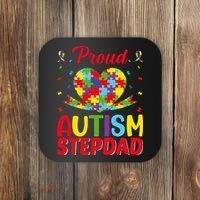 Autism Stepdad Autism Awareness Month Autism Apparel Autism Coaster thumb 0