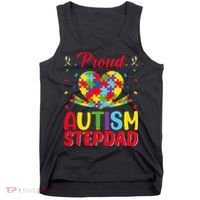 Autism Stepdad Autism Awareness Month Autism Apparel Autism Tank Top thumb 0