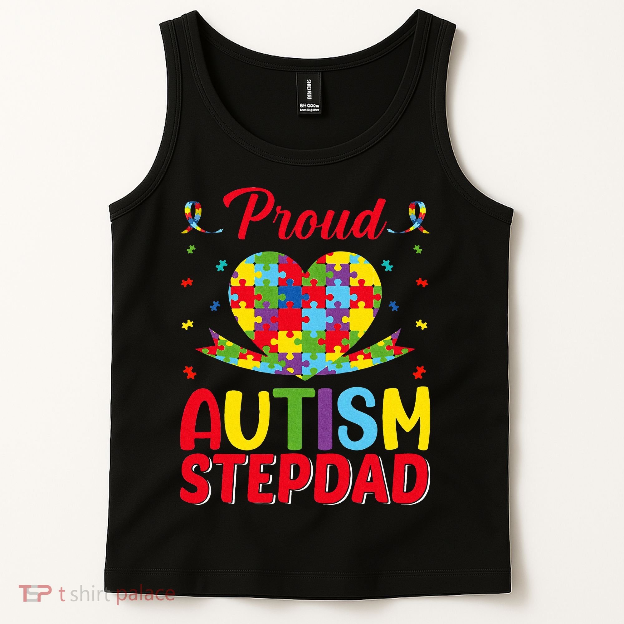 Autism Stepdad Autism Awareness Month Autism Apparel Autism Tank Top