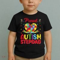 Autism Stepdad Autism Awareness Month Autism Apparel Autism Toddler T-Shirt thumb 2