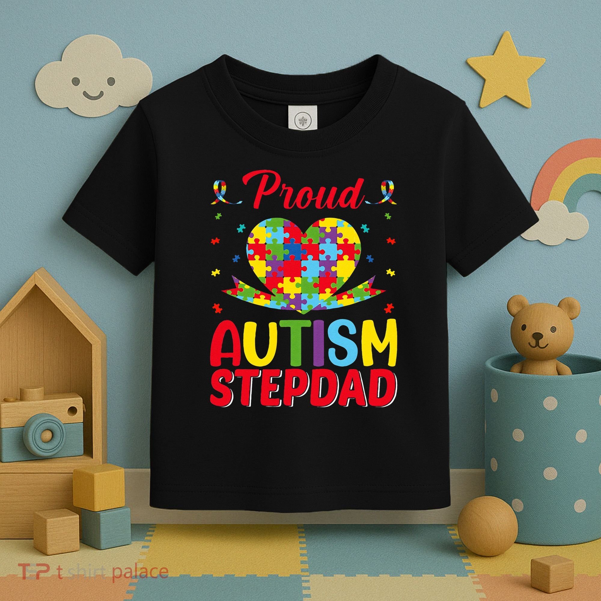 Autism Stepdad Autism Awareness Month Autism Apparel Autism Toddler T-Shirt