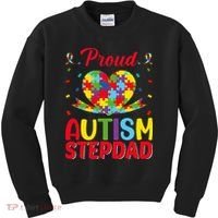 Autism Stepdad Autism Awareness Month Autism Apparel Autism Kids Sweatshirt thumb 0