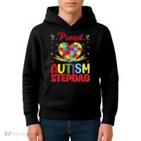 Autism Stepdad Autism Awareness Month Autism Apparel Autism Kids Hoodie thumb 4