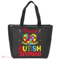 Autism Stepdad Autism Awareness Month Autism Apparel Autism Tote Bag thumb 0