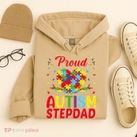 Autism Stepdad Autism Awareness Month Autism Apparel Autism Hoodie thumb 4