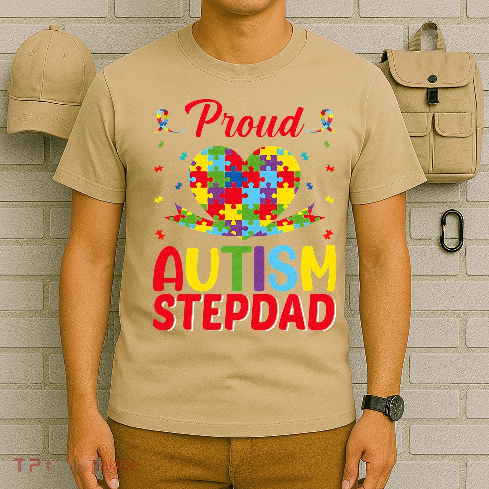 Autism Stepdad Autism Awareness Month Autism Apparel Autism T-Shirt