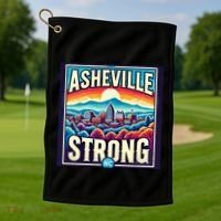 Asheville Strong Asheville North Carolina Golf Towel thumb 1