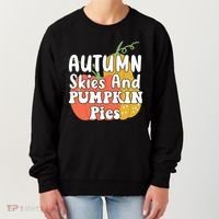 Autumn Skies And Pumpkin Pies Cute Women's Sweatshirt thumb 0