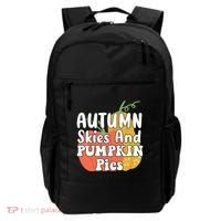 Autumn Skies And Pumpkin Pies Cute Backpack thumb 0