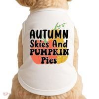 Autumn Skies And Pumpkin Pies Cute Doggie Tank thumb 0