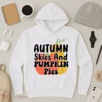 Autumn Skies And Pumpkin Pies Cute Hoodie thumb 3