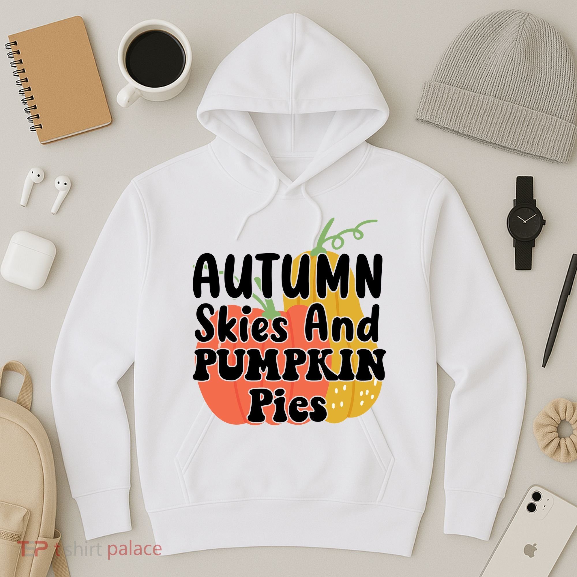 Autumn Skies And Pumpkin Pies Cute Hoodie