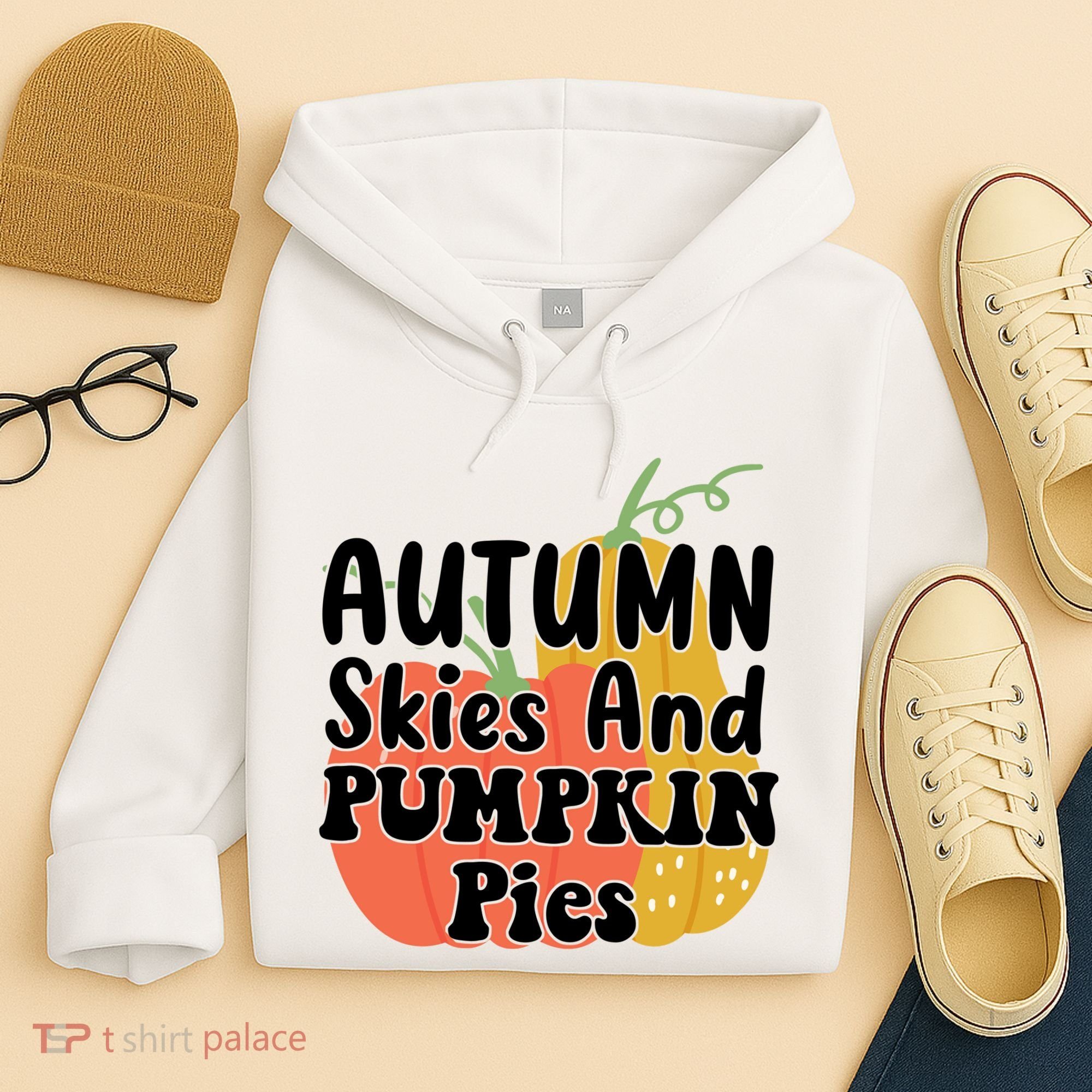 Autumn Skies And Pumpkin Pies Cute Hoodie