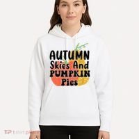 Autumn Skies And Pumpkin Pies Cute Hoodie thumb 5