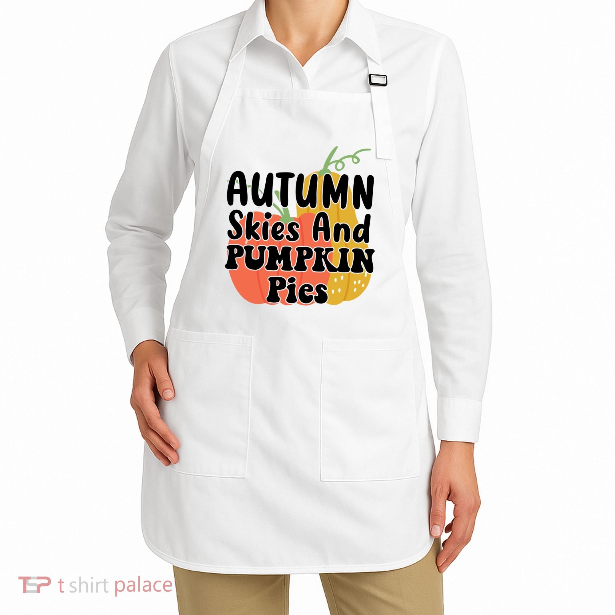 Autumn Skies And Pumpkin Pies Cute Apron