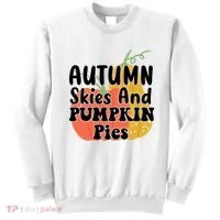 Autumn Skies And Pumpkin Pies Cute Sweatshirt thumb 0