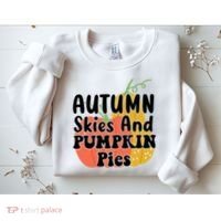 Autumn Skies And Pumpkin Pies Cute Sweatshirt thumb 2