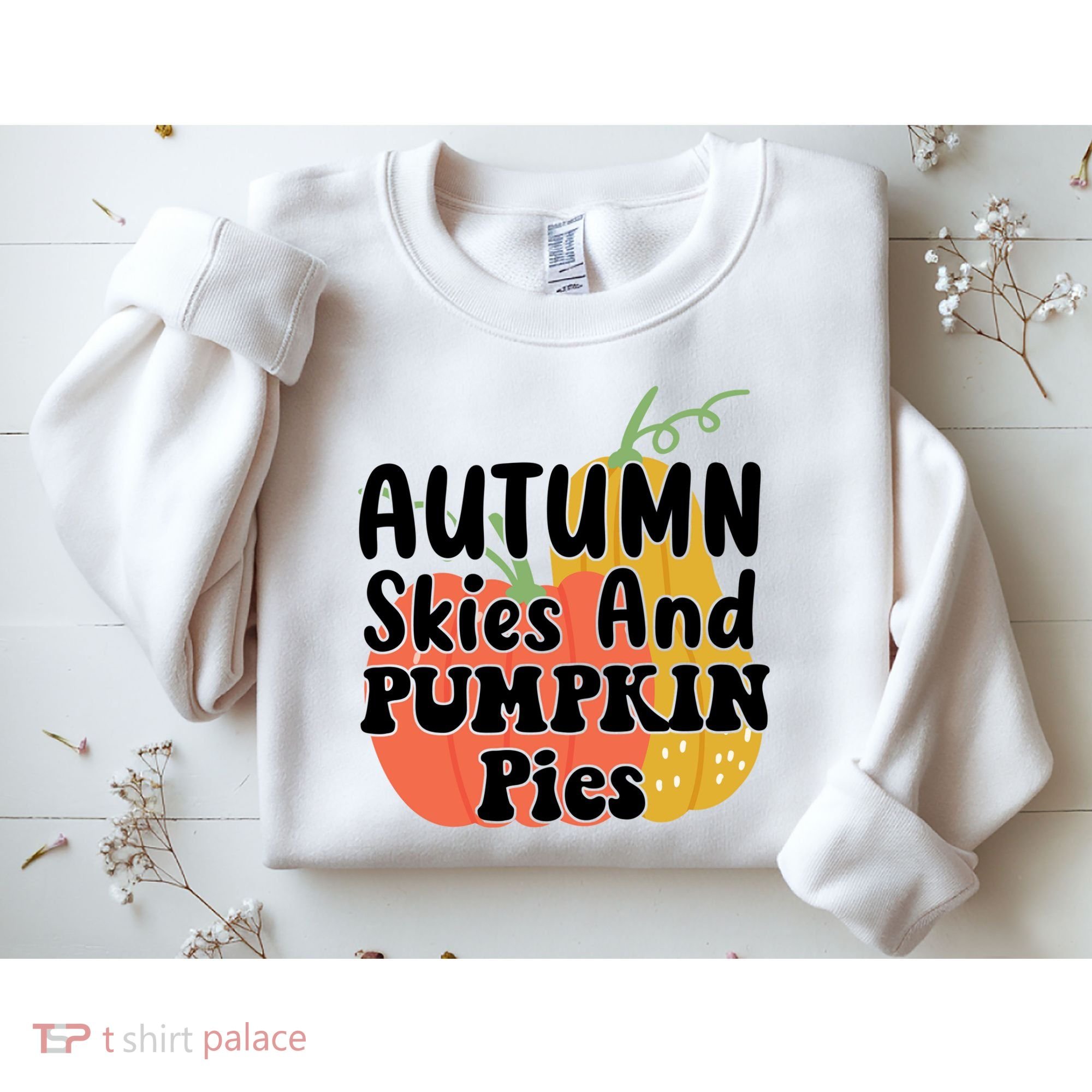 Autumn Skies And Pumpkin Pies Cute Sweatshirt