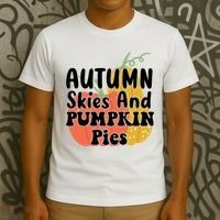 Autumn Skies And Pumpkin Pies Cute T-Shirt thumb 3