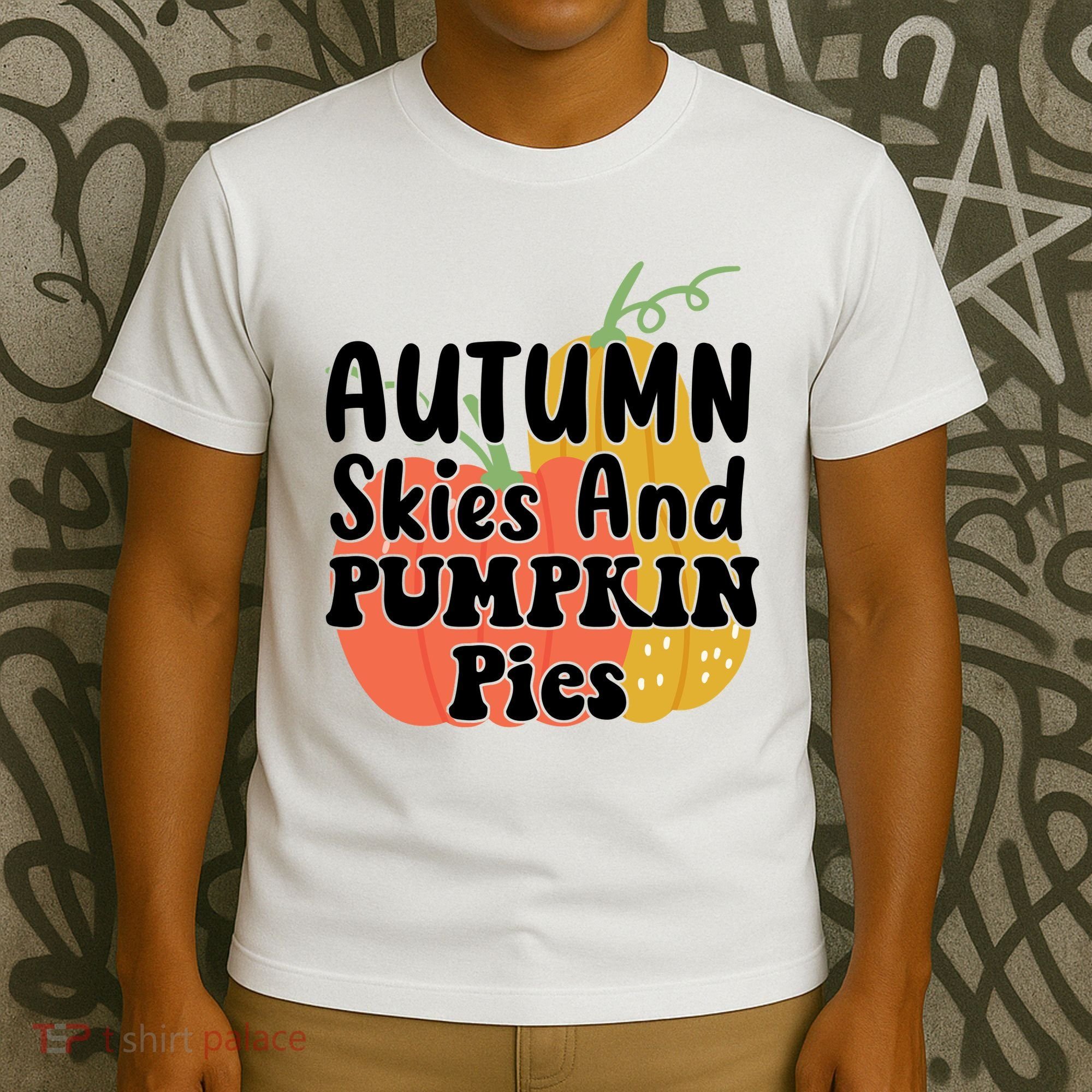 Autumn Skies And Pumpkin Pies Cute T-Shirt