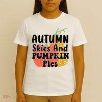Autumn Skies And Pumpkin Pies Cute T-Shirt thumb 4