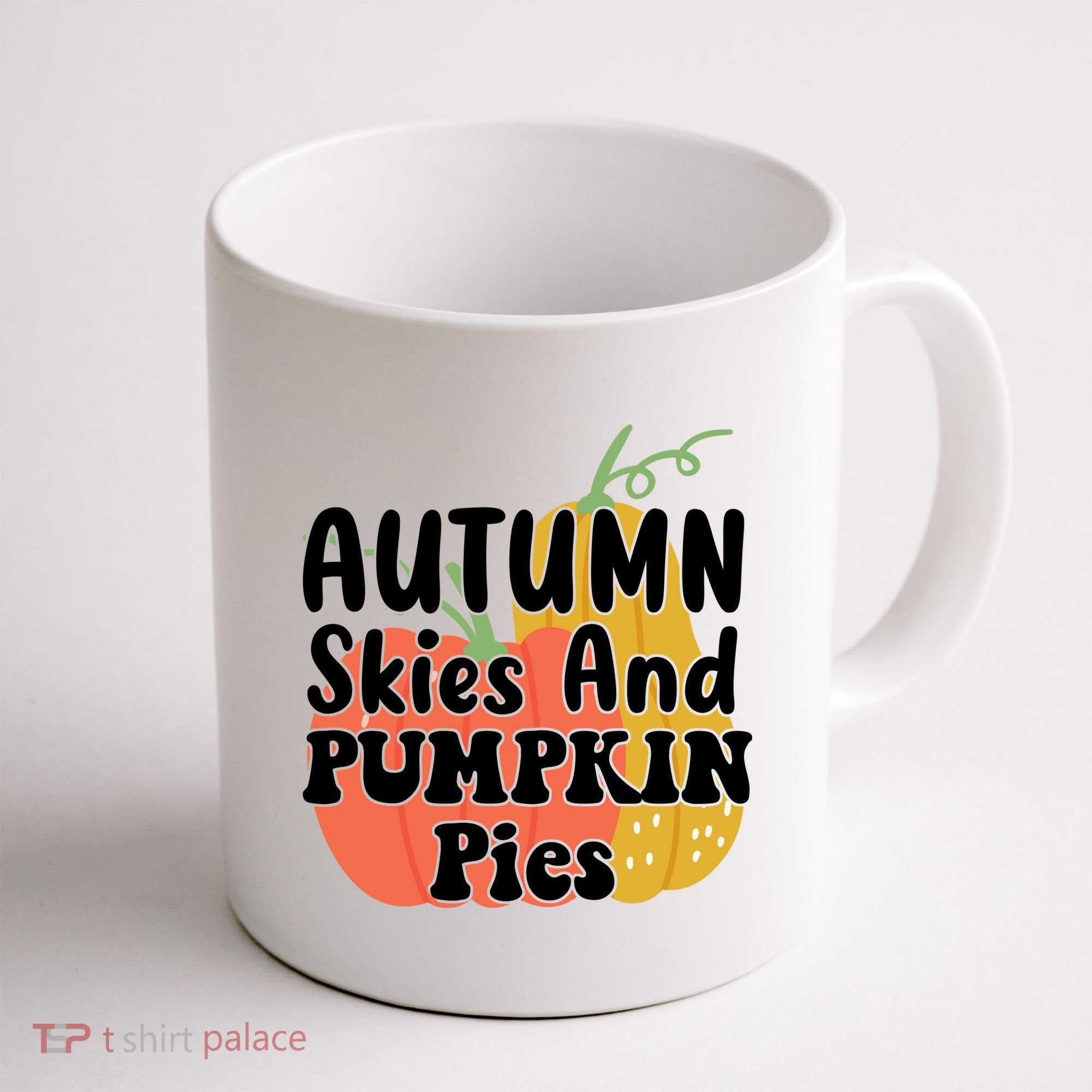 Autumn Skies And Pumpkin Pies Cute Coffee Mug