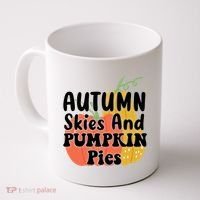 Autumn Skies And Pumpkin Pies Cute Coffee Mug thumb 0