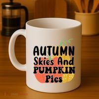 Autumn Skies And Pumpkin Pies Cute Coffee Mug thumb 4