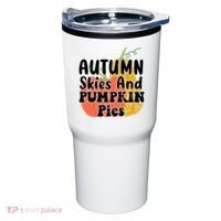 Autumn Skies And Pumpkin Pies Cute Tumbler thumb 0