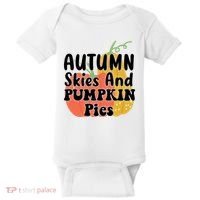 Autumn Skies And Pumpkin Pies Cute Baby Bodysuit thumb 0